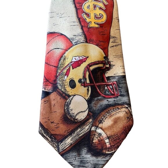 Eagles Wing Men Neck Tie 60" Florida State College Football Office College 80s - Picture 4 of 8